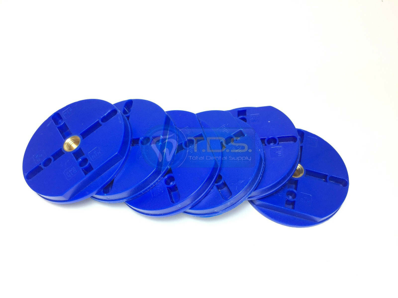 Dental ROUNF Articulating Mounting Plates - BLUE - Disposable - 6 Pcs